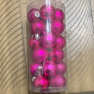 Pink Christmas Ornament Set